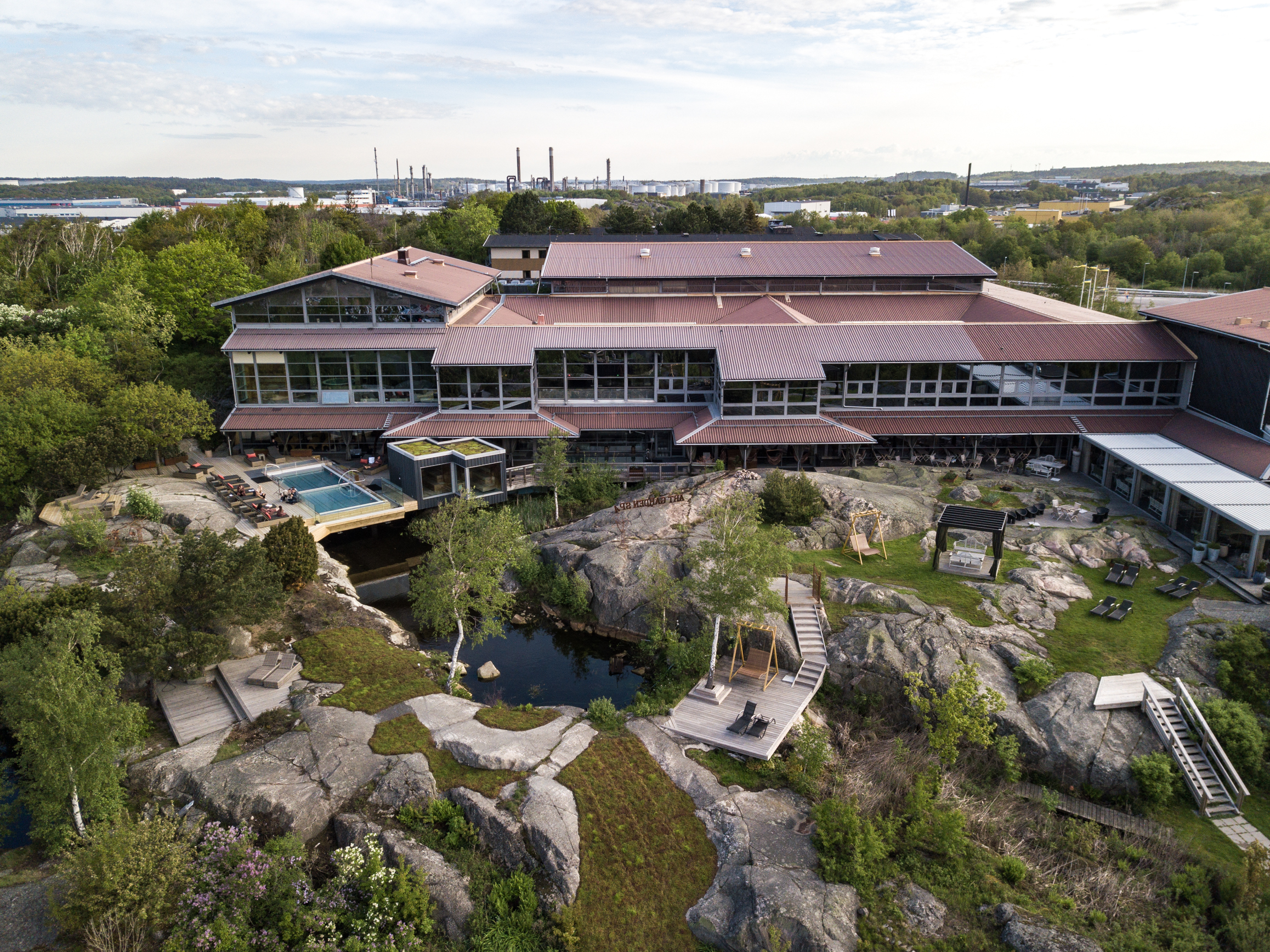 Vy över Arken Hotel & Art Garden Spa